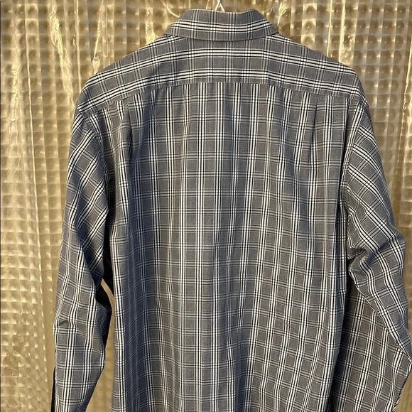 Van Heusen Blue Plaid Men's Shirt - Picture 3 of 5